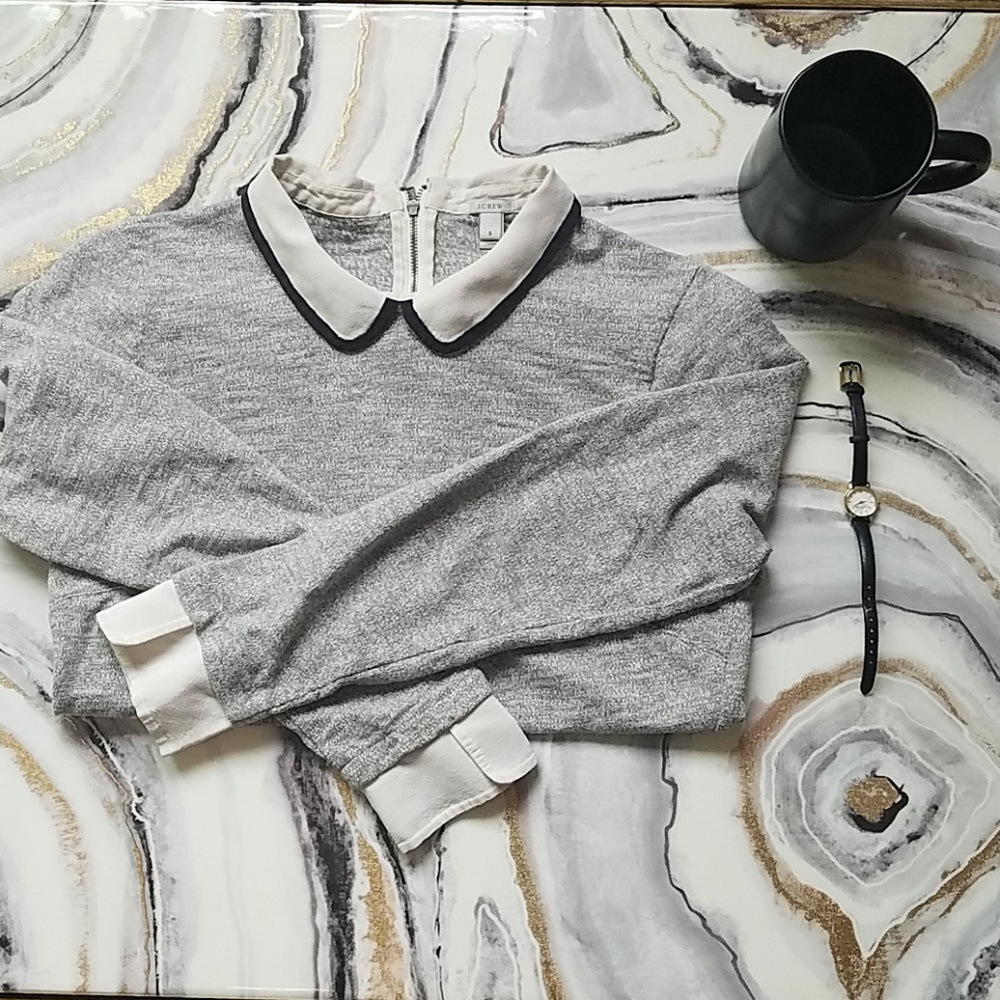 EUC J. crew collared sweater